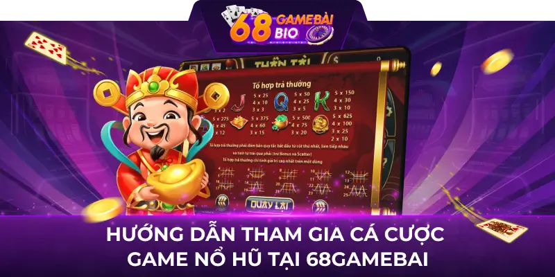 Thần tài 68 game bài - Game nổ hũ jackpot khủng đến 3 tỷ đồng 3 Hướng dẫn tham gia cá cược game nổ hũ tại 68gamebai